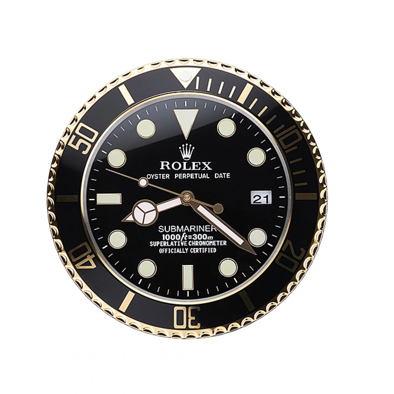 AAA Replica Watches Clock Black-Gold Wall 622476 Submariner Rolex 0629